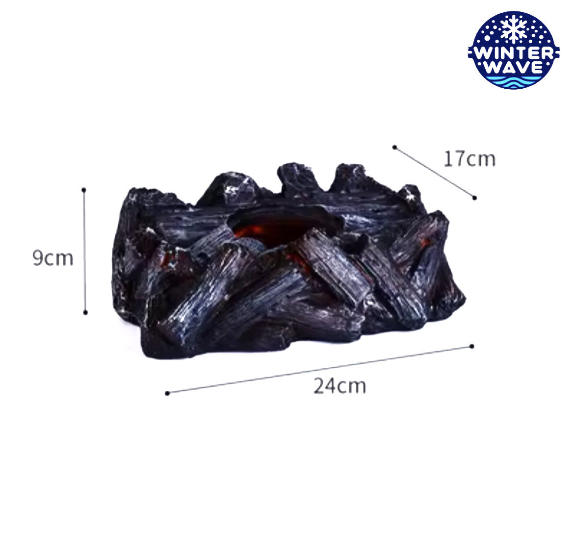 Black Charcoal Style Plate