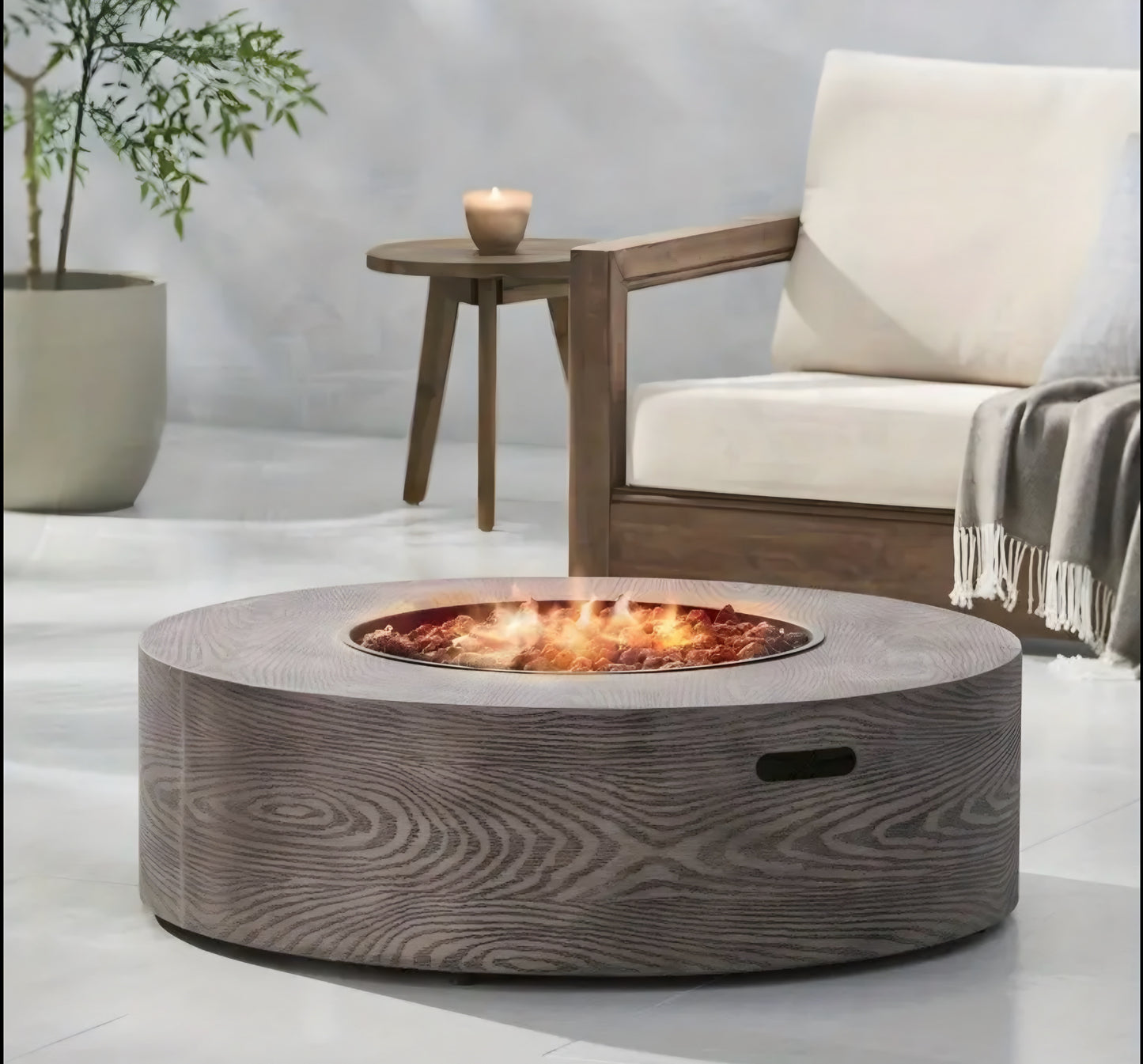 Fire Pit Waterfall Fountain