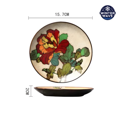 Hand Painted Ceramic Plates 6 PCS
