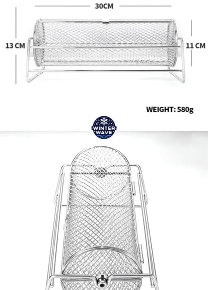 Rolling BBQ Mesh Basket