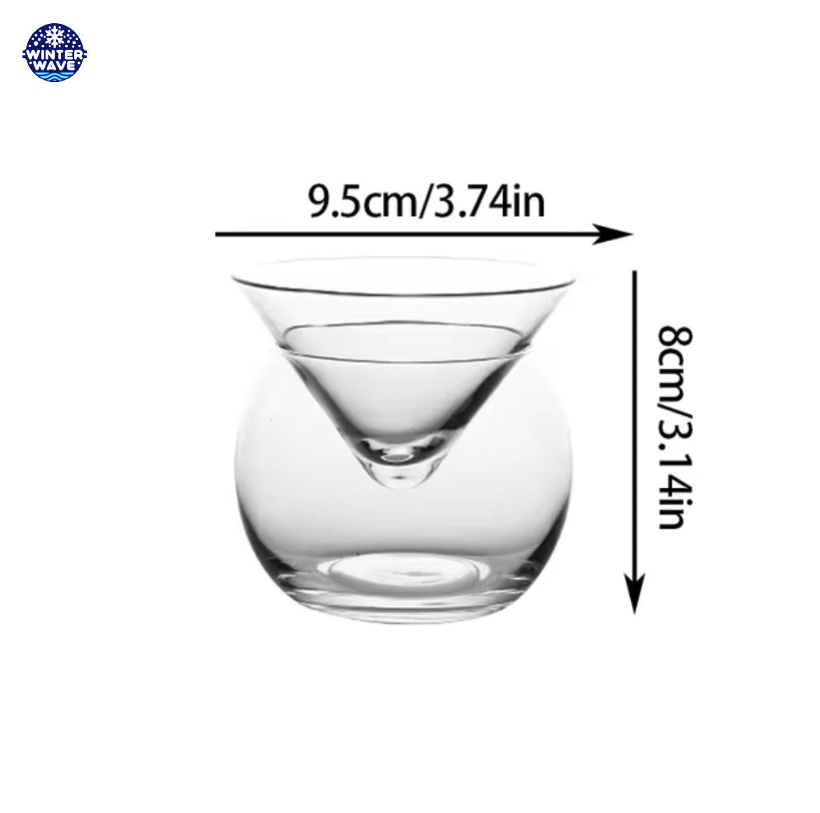 Triangular Cocktail Glasses 6 PCS