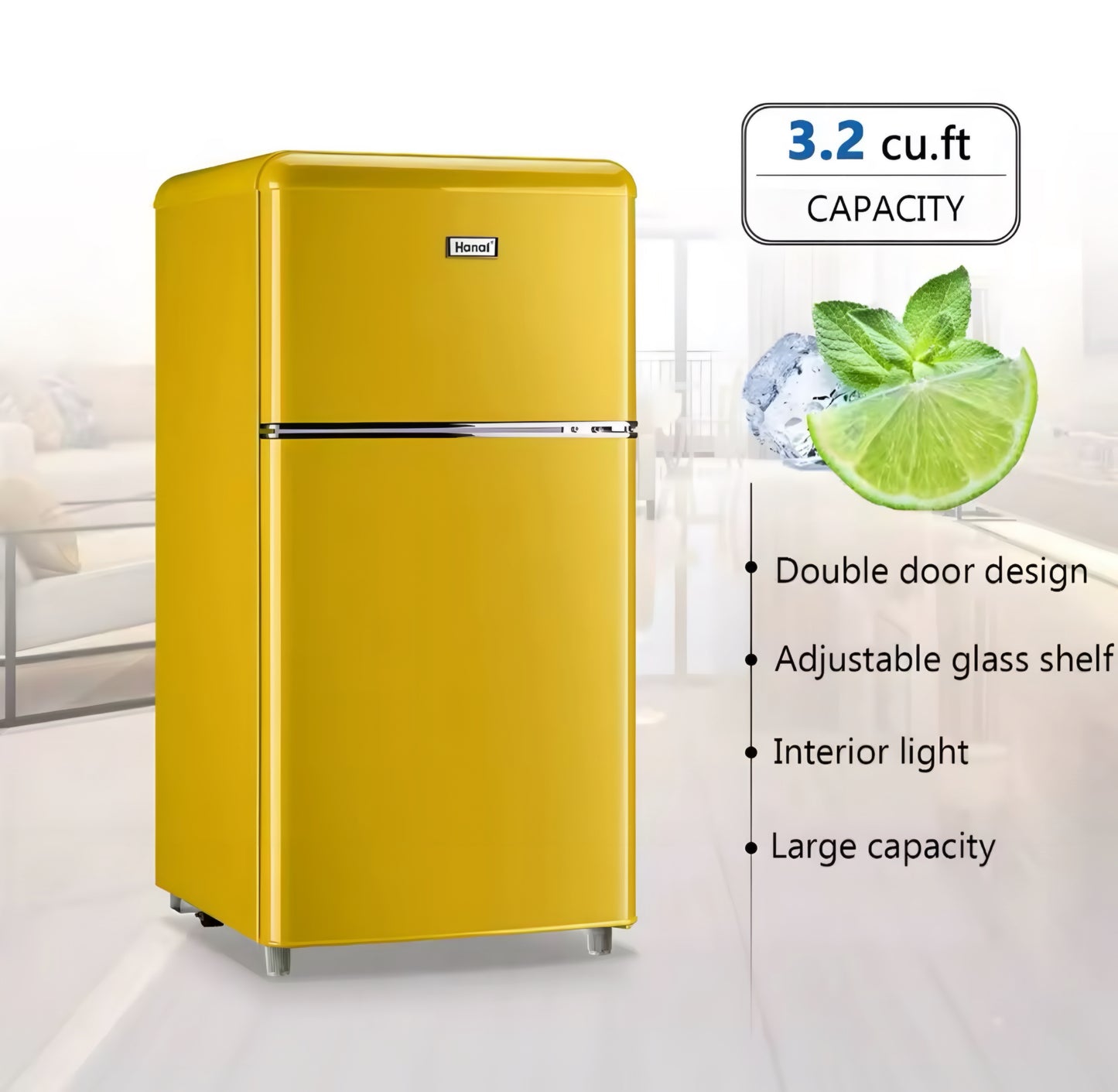 Vintage Style Mini Fridge
