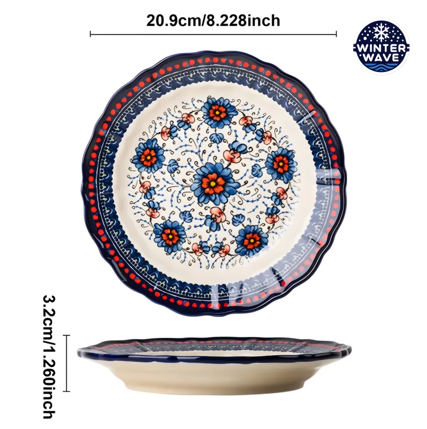Ceramic Dinner Plate 4 PCS