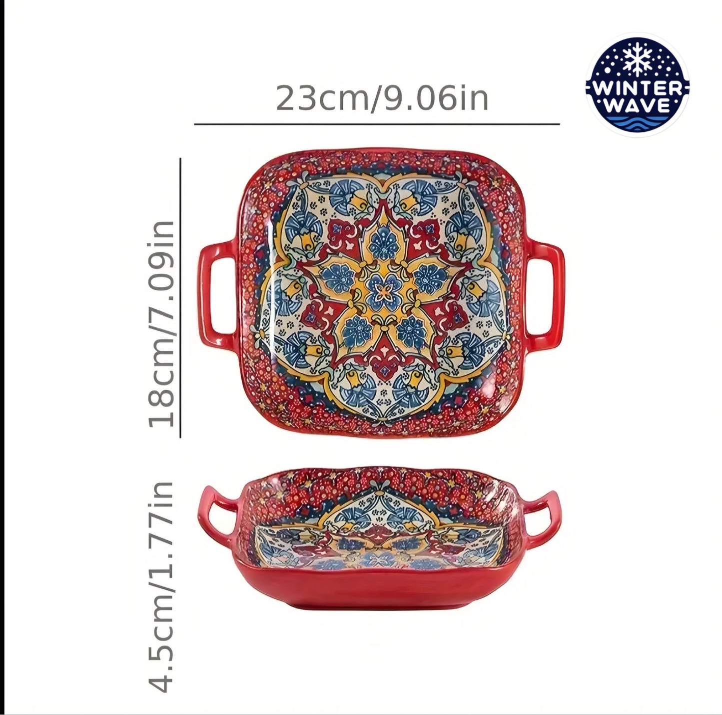 Bohemian Ceramic Plate 4 PCS