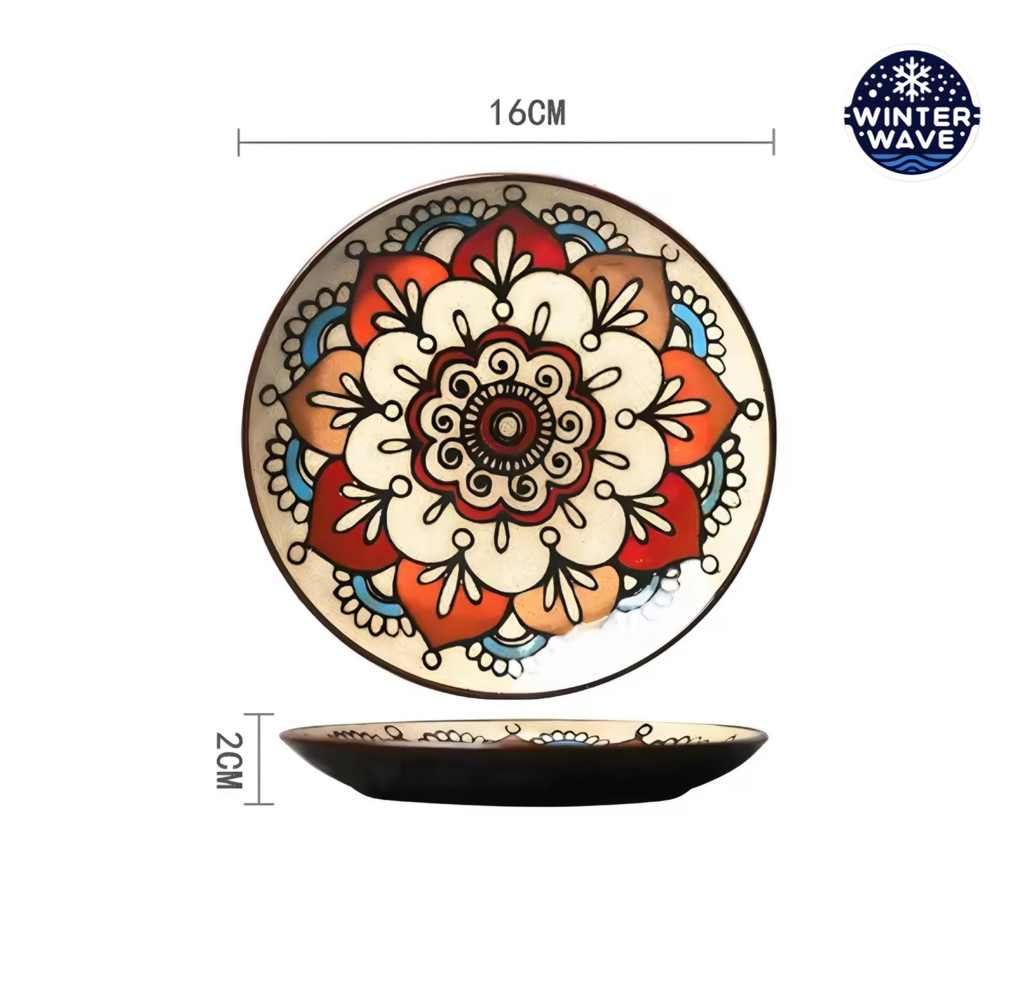 Hand Painted Ceramic Plates 6 PCS