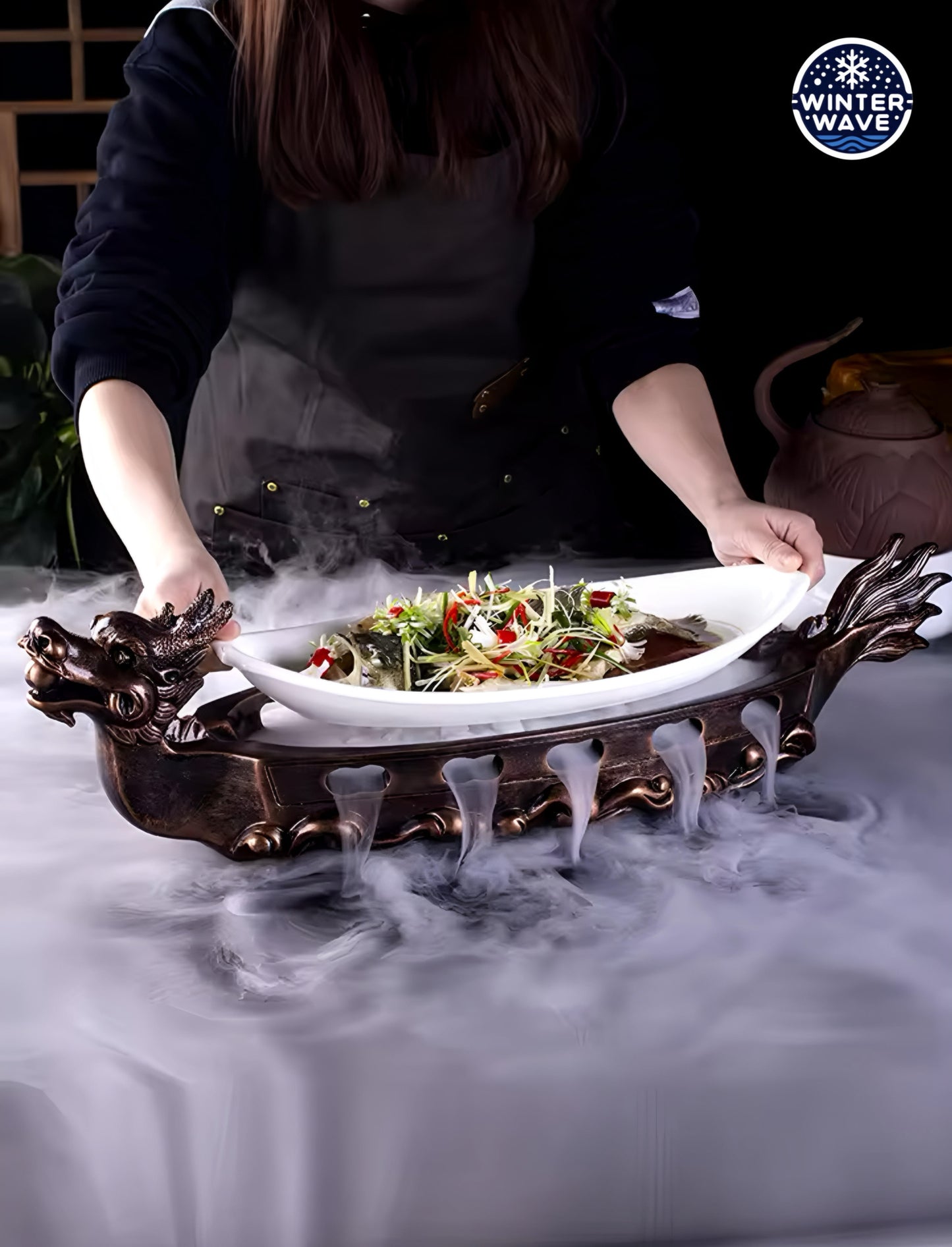 Dragon Shape Dry Ice Plate