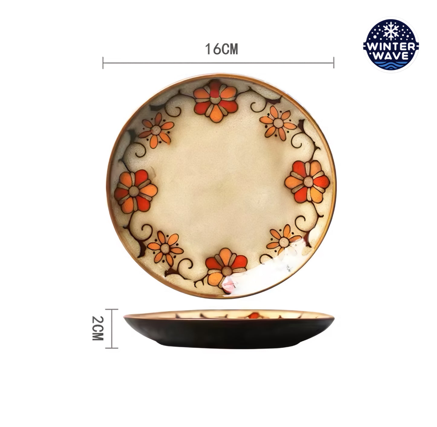 Hand Painted Ceramic Plates 6 PCS