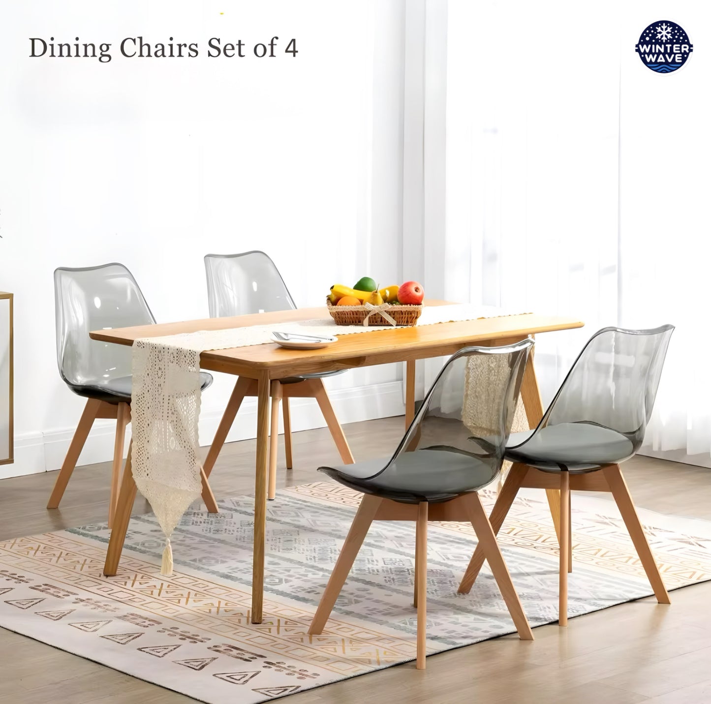 Acrylic Dining Chairs 4 PCS