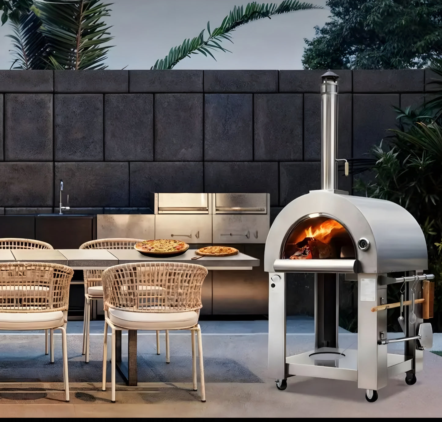 Dual Fire & Propane Outside Pizza Oven