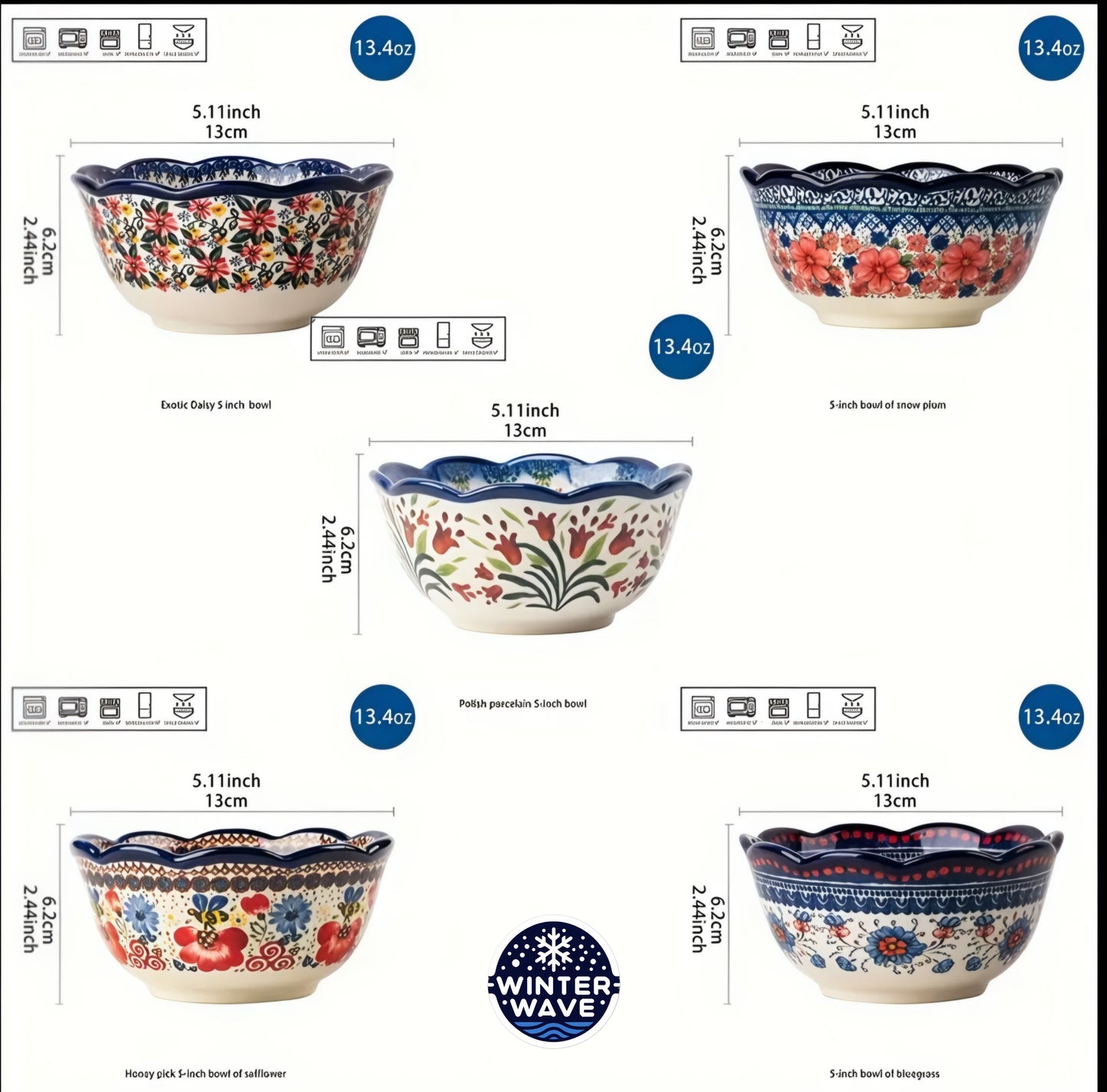 Ceramic Bowls 4 PCS