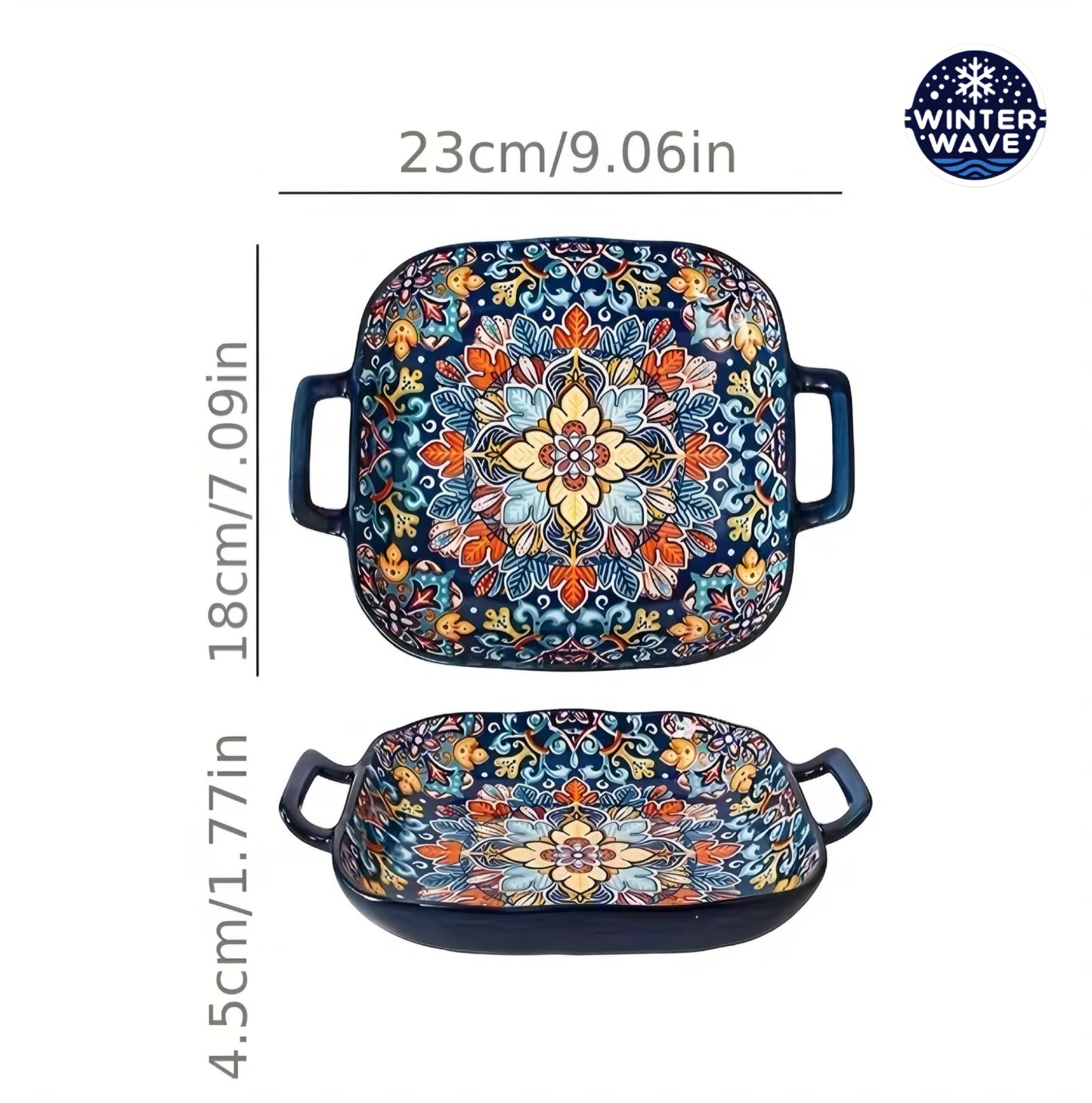 Bohemian Ceramic Plate 4 PCS