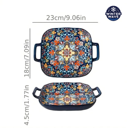 Bohemian Ceramic Plate 4 PCS